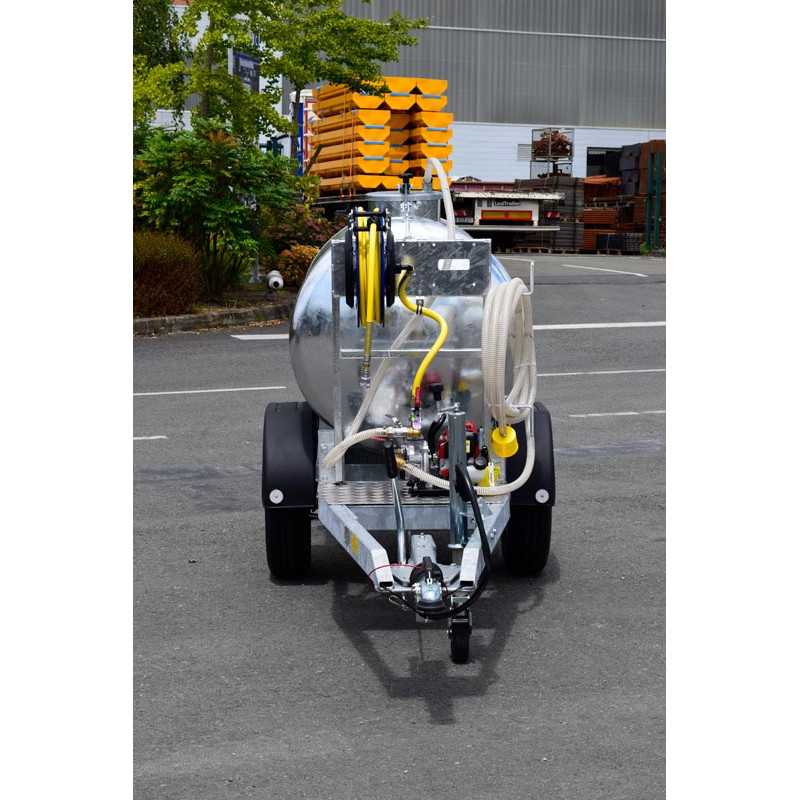 Remorque citerne à eau 1000 litres espaces verts - Routière 90km/h - PTC 1,5 T