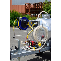 Remorque citerne à eau 1000 litres espaces verts - Routière 90km/h - PTC 1,5 T