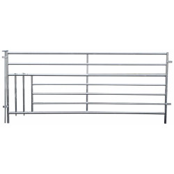 Claie de contention à tube avec fiche et passage d'agneau Claie de contention à tube avec fiche et passage d'agneau