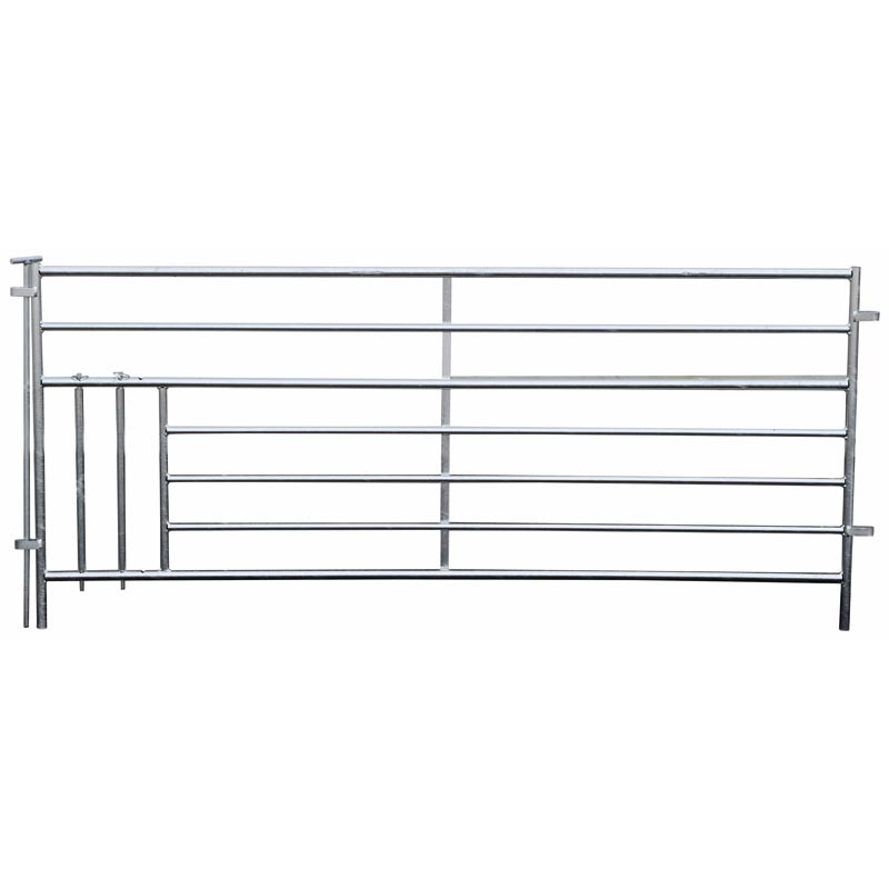 Claie de contention à tube avec fiche et passage d'agneau Claie de contention à tube avec fiche et passage d'agneau