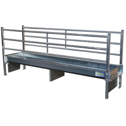 Auge libre-service double avec barrières 3 lisses pour ovins