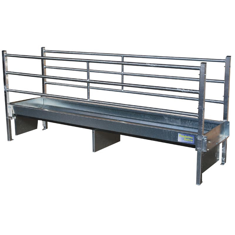 Auge libre-service double avec barrières 3 lisses pour ovins