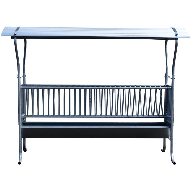 Râtelier double 2 m sur pieds pour ovins et caprins