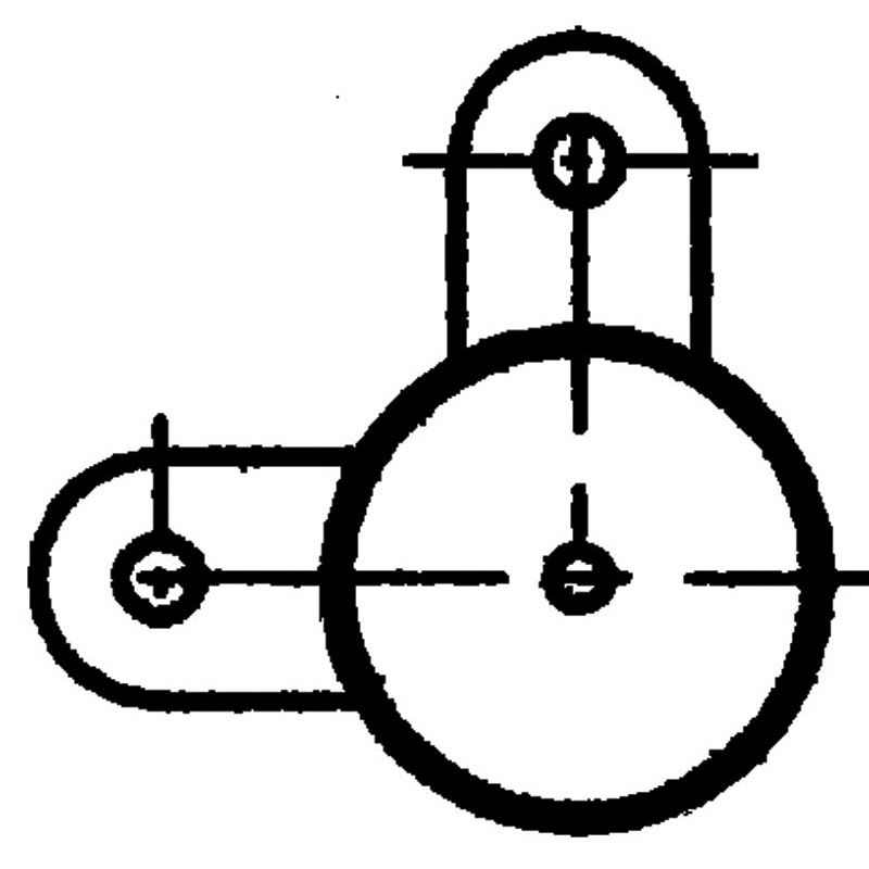 Poteau 2 directions à 90° - Ø 102 mm -  à sceller