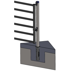 Douille ronde PE pour poteau rond Ø 102 mm