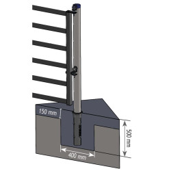 Douille ronde PE pour poteau rond Ø 102 mm