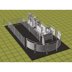 Module couloir de tri avec poteaux à sceller
