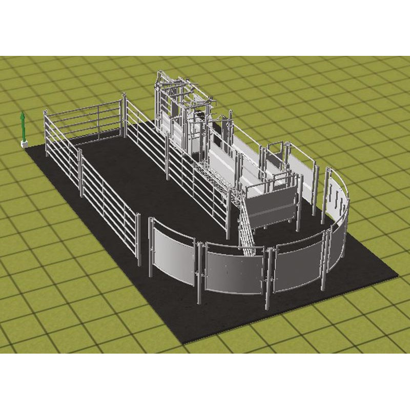 Module couloir de tri avec poteaux à sceller