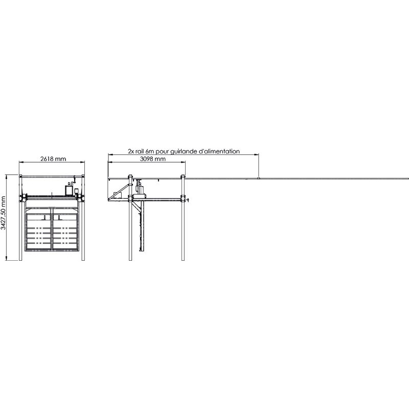 Module de base motorisé pour couloir de poussée Module de base motorisé pour couloir de poussée