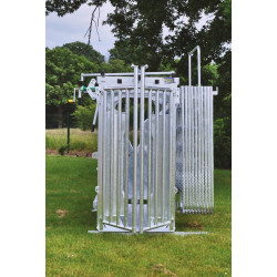 Cage de manipulation LFM  - Parois largeur fixe - Panneaux latéraux tôlés à partie haute ouvrante