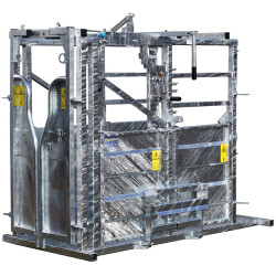 Cage de contention LFM - 4 portillons - Parois largeur fixe - Panneaux latéraux Cage de contention LFM - 4 portillons - Parois largeur fixe - Panneaux latéraux