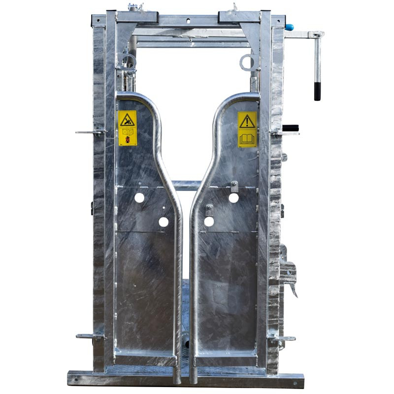 Cage de contention LFM - 4 portillons - Parois largeur fixe - Panneaux latéraux Cage de contention LFM - 4 portillons - Parois largeur fixe - Panneaux latéraux