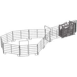Cage de contention LFM - 4 portillons - Parois largeur fixe - Panneaux latéraux Cage de contention LFM - 4 portillons - Parois largeur fixe - Panneaux latéraux