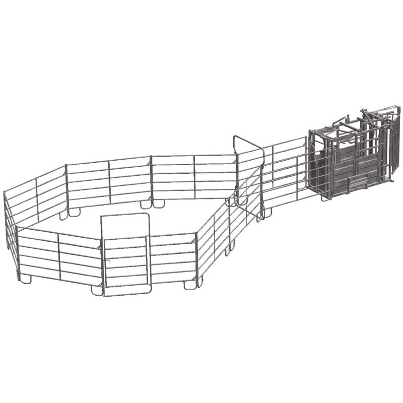 Cage de contention LFM - 4 portillons - Parois largeur fixe - Panneaux latéraux Cage de contention LFM - 4 portillons - Parois largeur fixe - Panneaux latéraux