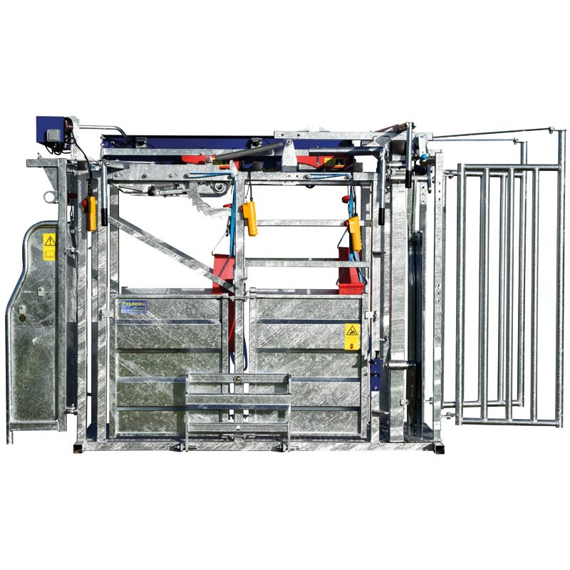 Cage de contention LFM - 4 portillons - Parois largeur fixe - Panneaux latéraux Cage de contention LFM - 4 portillons - Parois largeur fixe - Panneaux latéraux