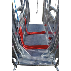 Cage de contention LFM - 4 portillons - Parois largeur fixe - Panneaux latéraux Cage de contention LFM - 4 portillons - Parois largeur fixe - Panneaux latéraux
