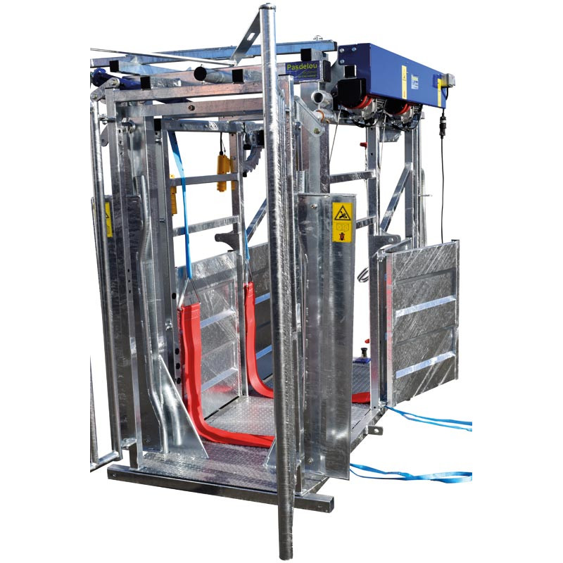 Cage de contention LFM - 4 portillons - Parois largeur fixe - Panneaux latéraux Cage de contention LFM - 4 portillons - Parois largeur fixe - Panneaux latéraux