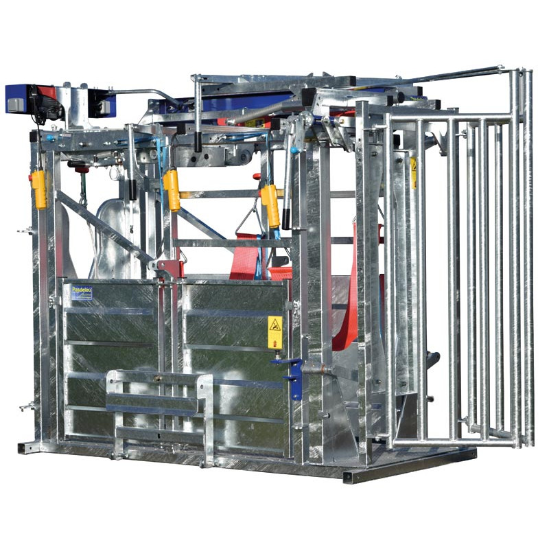 Cage de contention LFM - 4 portillons - Parois largeur fixe - Panneaux latéraux Cage de contention LFM - 4 portillons - Parois largeur fixe - Panneaux latéraux