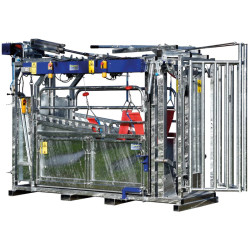 Cage de contention LVM - 4 portillons - Parois largeur variable - Panneaux latéraux Cage de contention LVM - 4 portillons - Parois largeur variable - Panneaux latéraux