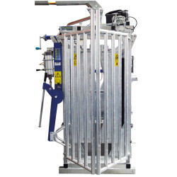 Cage de contention LVAP - 4 portillons - Parois largeur variable - Panneaux latéraux ouvrants avec portillons