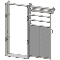 Porte sectionnelle déportée 1 battant manuelle 