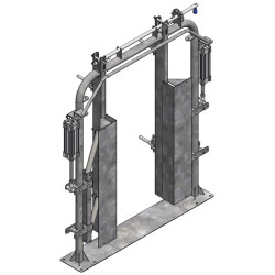 Module LV avec assistance pneumatique à largeur variable pour départ et fin de couloir