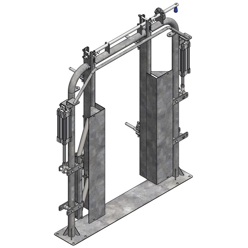 Module LV avec assistance pneumatique à largeur variable pour départ et fin de couloir Module LV avec assistance pneumatique à largeur variable pour départ et fin de couloir
