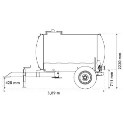Citerne à eau 3200 litres - remorque citerne eau