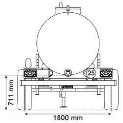 Citerne à eau 3200 litres - remorque citerne eau