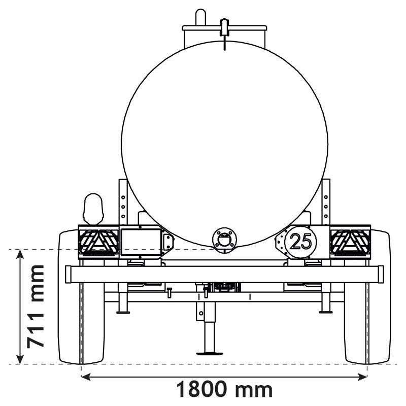 Citerne à eau 3200 litres - remorque citerne eau