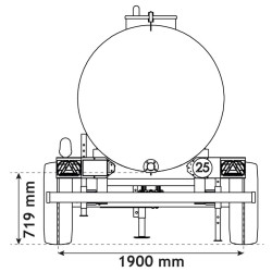 Citerne à eau 4400 litres - remorque citerne eau