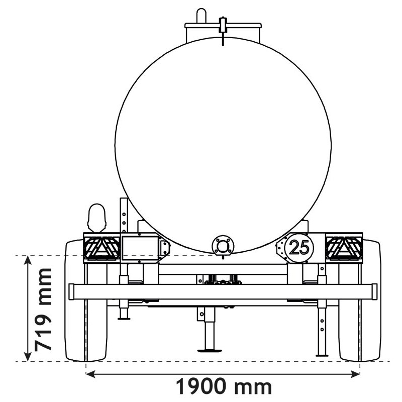 Citerne à eau 4400 litres - remorque citerne eau