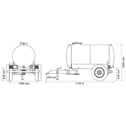 Citerne à eau 5200 litres - remorque citerne eau Citerne à eau 5200 litres - remorque citerne eau