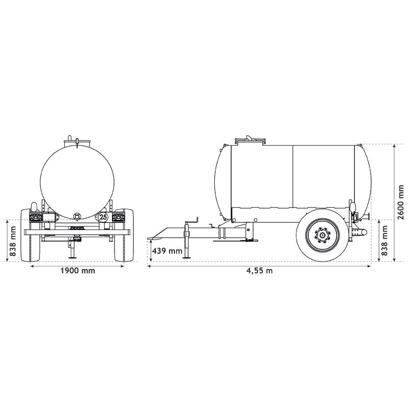 Citerne à eau 5200 litres - remorque citerne eau Citerne à eau 5200 litres - remorque citerne eau