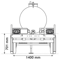 Citerne à eau 890 litres - citerne roulante
