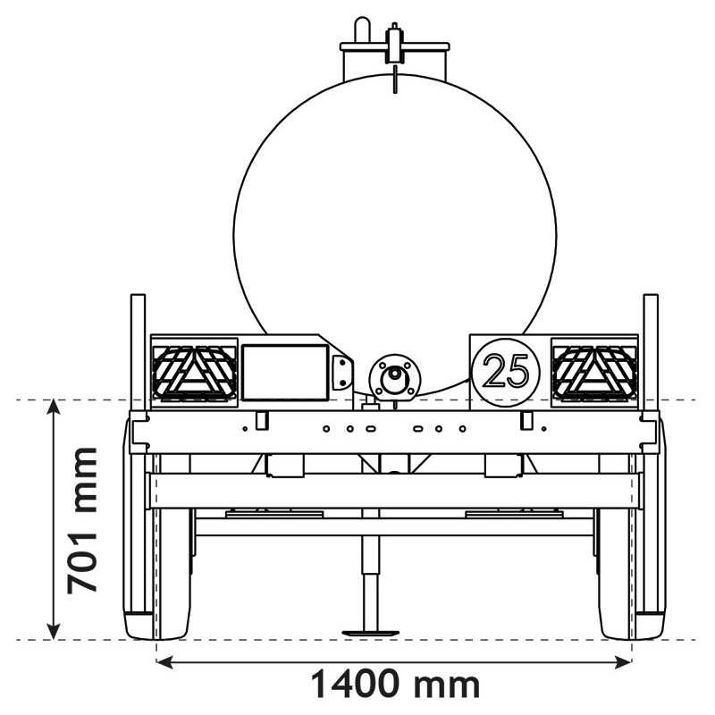 Citerne à eau 890 litres - citerne roulante