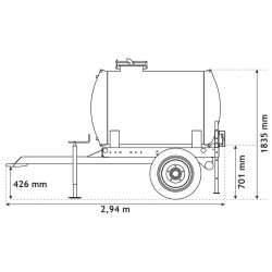 Citerne à eau 1100 litres - citerne roulante