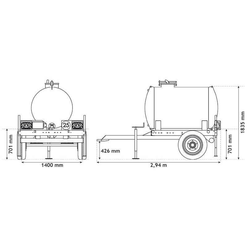 Citerne à eau 1100 litres - citerne roulante