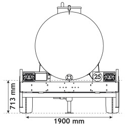 Citerne à eau 4400 litres - citerne roulante Citerne à eau 4400 litres - citerne roulante