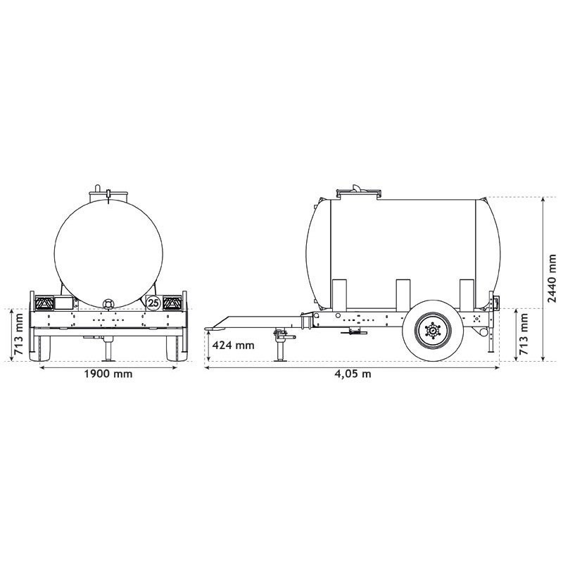 Citerne à eau 4400 litres - citerne roulante Citerne à eau 4400 litres - citerne roulante