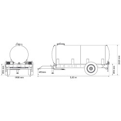 Citerne à eau 8000 litres - citerne roulante