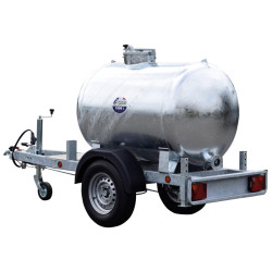 Remorque citerne à eau 1000 litres - Routière 90km/h - PTC 1,5 T