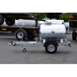 Remorque citerne à eau 1000 litres - Routière 90km/h - PTC 1,5 T