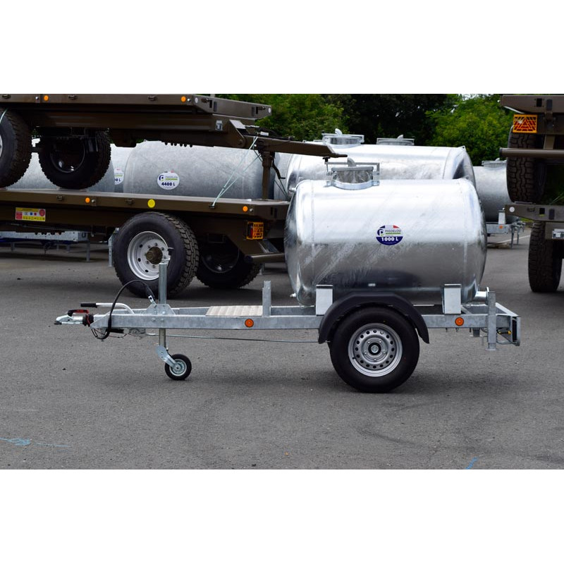 Remorque citerne à eau 1000 litres - Routière 90km/h - PTC 1,5 T