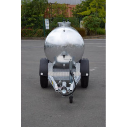 Remorque citerne à eau 1000 litres - Routière 90km/h - PTC 1,5 T