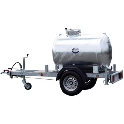 Remorque citerne à eau 1000 litres - Routière 90km/h - PTC 1,5 T