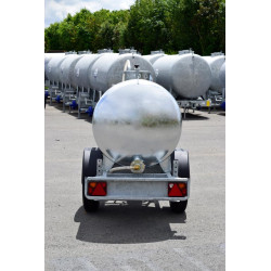 Remorque citerne à eau 1000 litres espaces verts - Routière 90km/h - PTC 1,5 T