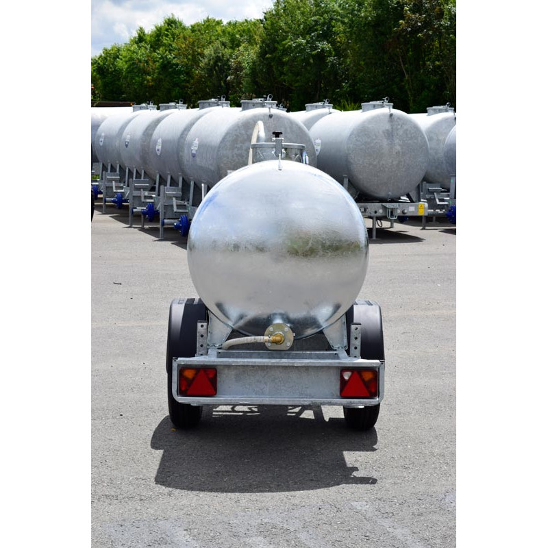Remorque citerne à eau 1000 litres espaces verts - Routière 90km/h - PTC 1,5 T