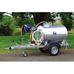 Remorque citerne à eau 1000 litres espaces verts - Routière 90km/h - PTC 1,5 T