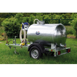 Remorque citerne à eau 1000 litres espaces verts - Routière 90km/h - PTC 1,5 T